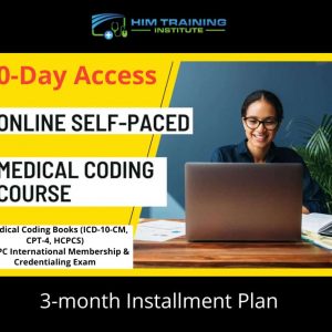 Online Self-paced Medical Coding Training Course + Medical Coding eBook + AAPC Membership & Credentialing Exam - 3month installment