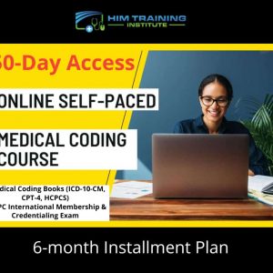 Online Self-paced Medical Coding Training Course + Medical Coding Books + AAPC Membership & Credentialing Exam - 6month installment -150 day Access