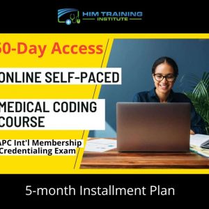 Online Self-paced Medical Coding Training Course (150Day Access)+ AAPC Membership & Credentialing Exam -5month installment