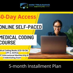 Online Self-paced Medical Coding Training Course (150 Day Access)+ Medical Coding eBook + AAPC Membership & Credentialing Exam - 5month installment